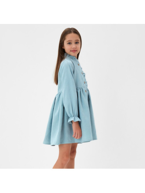 Платье для девочки MINAKU: Casual Collection, голубое, рост 110-116 см