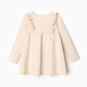 Платье с рюшами для девочки KAFTAN: Basic line, цвет кремовый, рост 98-104 см