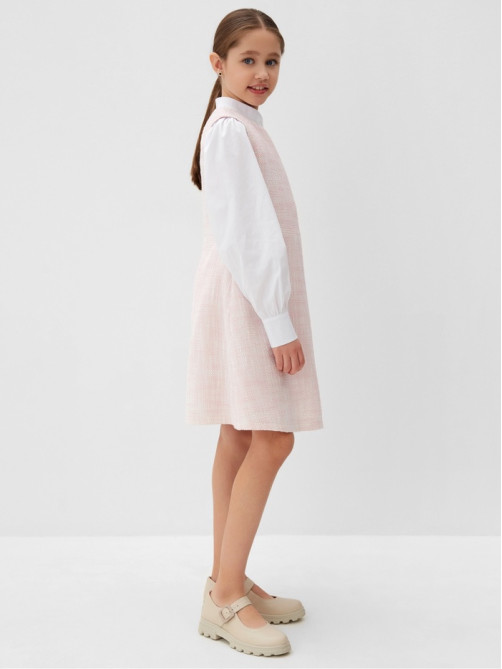 Платье нарядное для девочки MINAKU: PartyDress, прямое, розовое, рост 146-152 см