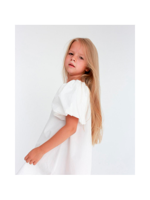 Платье для девочки KAFTAN: Cute, белое, размер 32 (110-116 см)