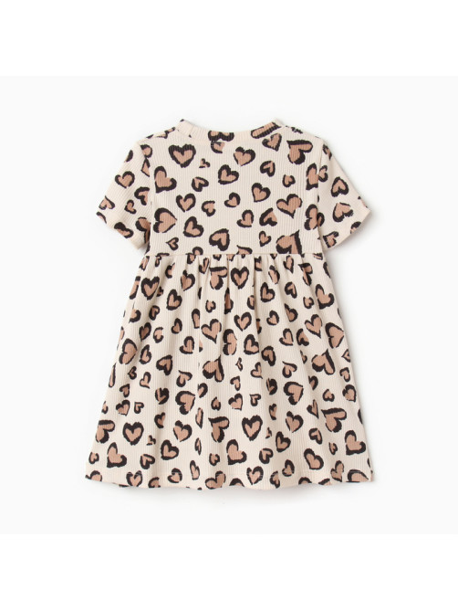 Платье для девочки KAFTAN: Leo love, бежевое, рост 98-104 см