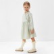 Платье однотонное для девочки MINAKU: Cotton collection, цвет фисташковый, рост 104-110 см