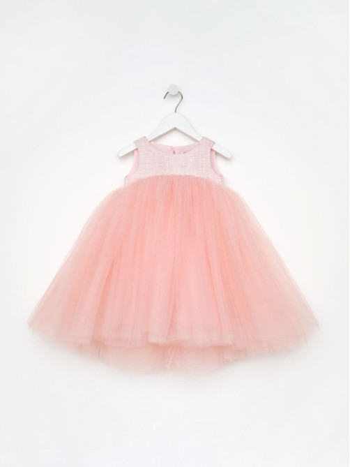 Платье нарядное для девочки MINAKU: PartyDress, розовое, рост 98 см