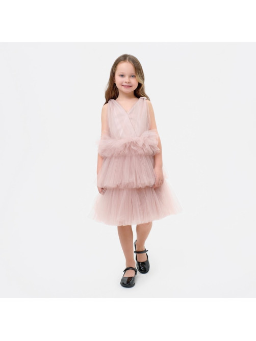 Платье нарядное для девочки KAFTAN, пыльно-розовое, рост 98-104 см