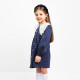 Платье с воротником для девочки KAFTAN: School collection, синее, размер 32 (110-116 см)