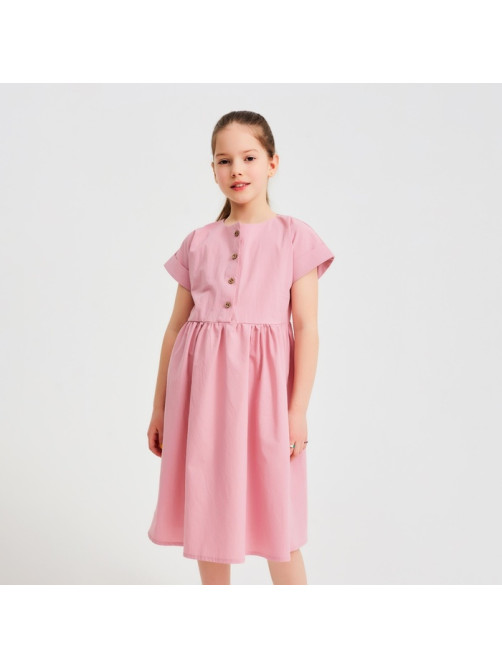 Платье для девочки MINAKU: Cotton Collection, сиреневое, рост 98 см