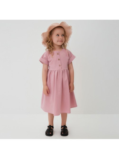 Платье для девочки MINAKU: Cotton Collection, сиреневое, рост 98 см