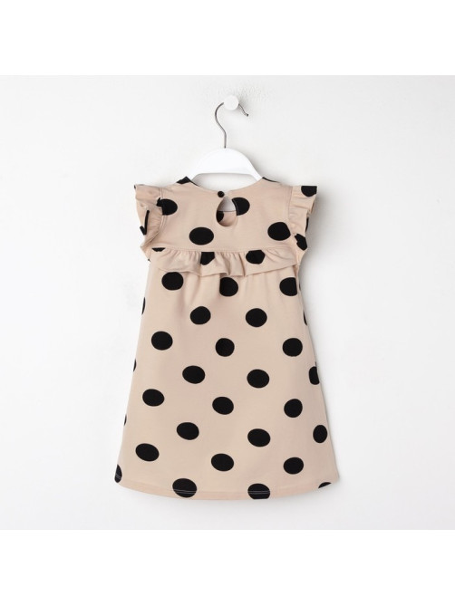 Платье для девочки KAFTAN: Kitten, бежевое, размер 32 (110-116 см)