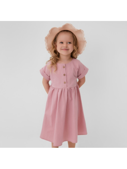 Платье для девочки MINAKU: Cotton Collection, сиреневое, рост 98 см