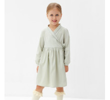 Платье однотонное для девочки MINAKU: Cotton collection, цвет фисташковый, рост 92-98 см