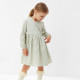 Платье однотонное для девочки MINAKU: Cotton collection, цвет фисташковый, рост 116-122 см