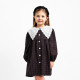 Платье с воротником для девочки KAFTAN: School collection, чёрное, размер 34 (122-128 см)