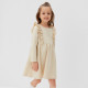 Платье с рюшами для девочки KAFTAN: Basic line, цвет кремовый, рост 98-104 см