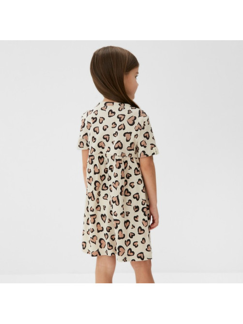 Платье для девочки KAFTAN: Leo love, бежевое, рост 98-104 см