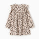 Платье для девочки KAFTAN: Leo love с рукавами, бежевое, рост 98-104 см