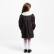 Платье с воротником для девочки KAFTAN: School collection, чёрное, размер 32 (110-116 см)
