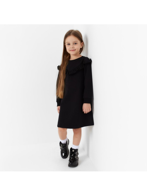Платье для девочки KAFTAN: Basic line, чёрное, рост 98-104 см