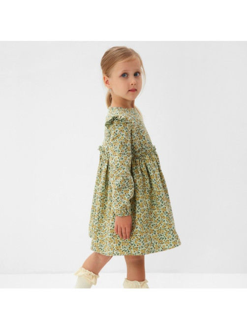 Платье для девочки MINAKU: Cotton collection, цвет фисташковый, рост 92-98 см