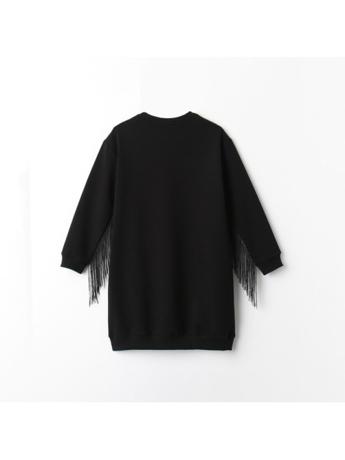 Платье для девочки MINAKU: Casual Collection, прямое, чёрное, рост 122 см