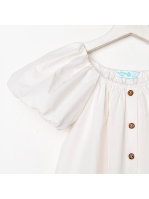 Платье для девочки KAFTAN: Cute, белое, размер 30 (98-104 см)