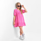Платье с воротником для девочки KAFTAN: Summer cotton, ярко-розовое, рост 110-116 см