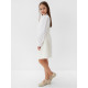 Платье нарядное для девочки MINAKU: PartyDress, прямое, белое, рост 116-122 см