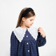Платье с воротником для девочки KAFTAN: School collection, синее, размер 32 (110-116 см)