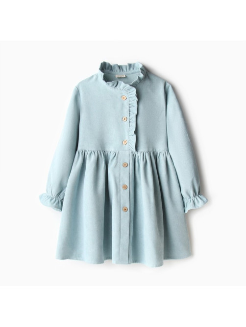 Платье для девочки MINAKU: Casual Collection, голубое, рост 98-104 см