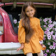 Платье для девочки KAFTAN «Муслин» с длинным рукавом, горчичное, рост 80-86 см