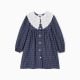 Платье с воротником для девочки KAFTAN: School collection, синее, размер 32 (110-116 см)