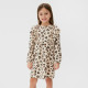 Платье для девочки KAFTAN: Leo love с рукавами, бежевое, рост 98-104 см