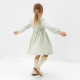 Платье однотонное для девочки MINAKU: Cotton collection, цвет фисташковый, рост 116-122 см