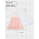 Платье нарядное для девочки MINAKU: PartyDress, белое, рост 110 см
