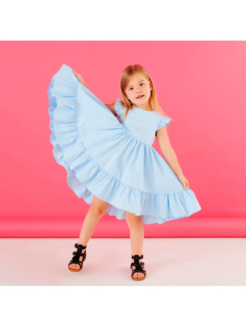 Платье для девочки KAFTAN: Princess, голубое, размер 30 (98-104 см)