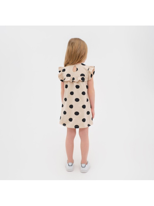 Платье для девочки KAFTAN: Kitten, бежевое, размер 32 (110-116 см)
