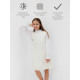Платье нарядное для девочки MINAKU: PartyDress, прямое, белое, рост 116-122 см