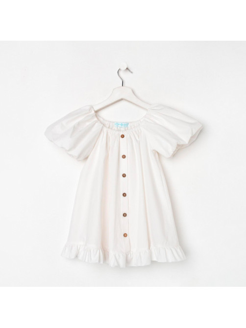 Платье для девочки KAFTAN: Cute, белое, размер 30 (98-104 см)