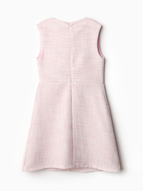 Платье нарядное для девочки MINAKU: PartyDress, прямое, розовое, рост 128-134 см