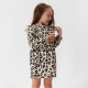 Платье для девочки KAFTAN: Trendy с рюшами, бежевое, рост 122-128 см