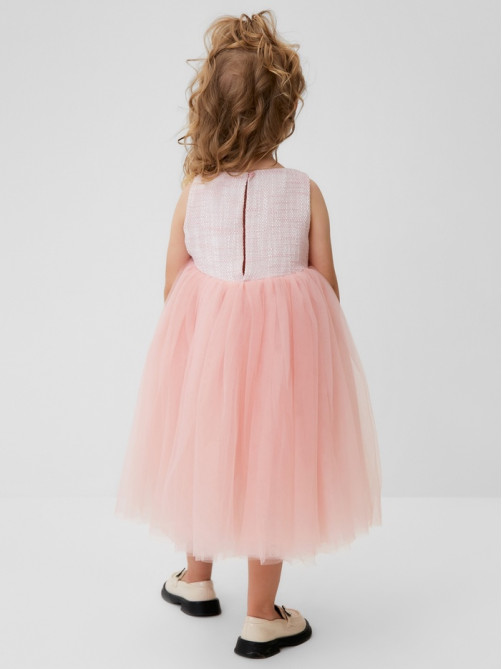 Платье нарядное для девочки MINAKU: PartyDress, розовое, рост 116 см
