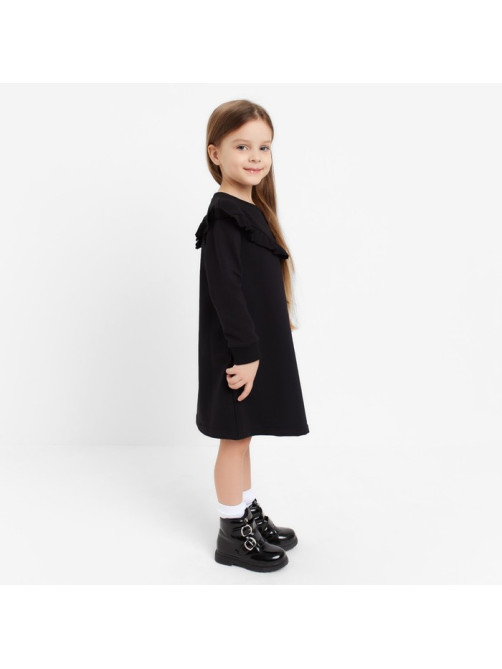 Платье для девочки KAFTAN: Basic line, чёрное, рост 98-104 см