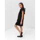 Платье нарядное для девочки MINAKU: PartyDress с крылышками, прямое, чёрное, рост 116-122 см