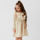 Платье с рюшами для девочки KAFTAN: Basic line, цвет кремовый, рост 110-116 см