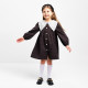 Платье с воротником для девочки KAFTAN: School collection, чёрное, размер 32 (110-116 см)