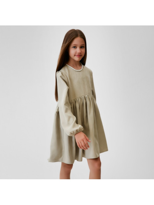 Платье для девочки MINAKU: Casual Collection, светло-зелёное, рост 140 см