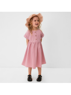Платье для девочки MINAKU: Cotton Collection, сиреневое, рост 98 см