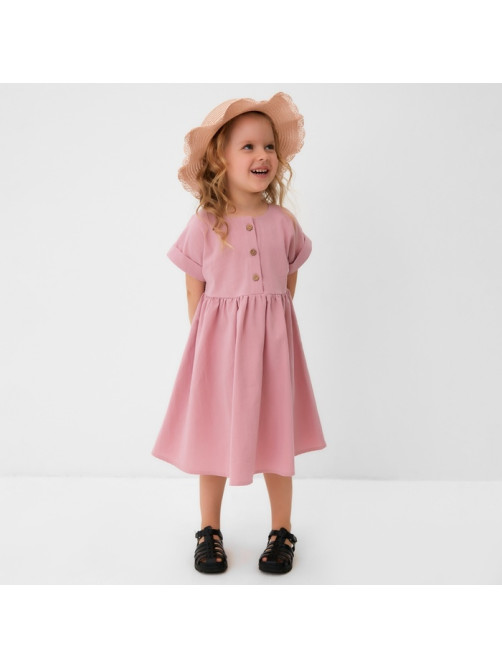 Платье для девочки MINAKU: Cotton Collection, сиреневое, рост 98 см