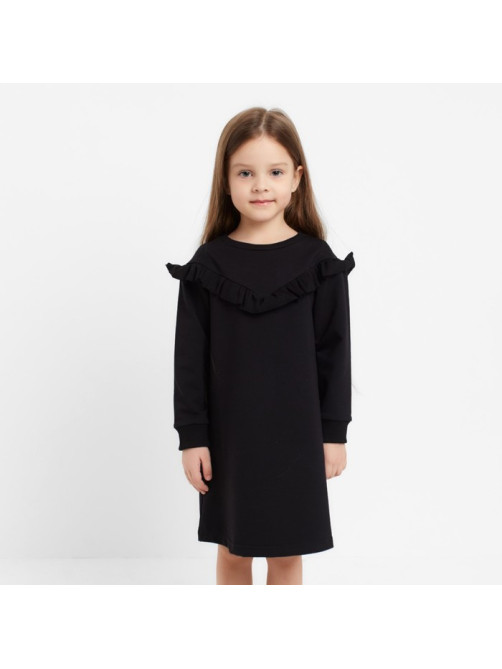 Платье для девочки KAFTAN: Basic line, чёрное, рост 98-104 см