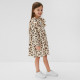 Платье для девочки KAFTAN: Leo love с рукавами, бежевое, рост 98-104 см