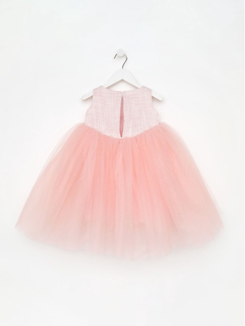 Платье нарядное для девочки MINAKU: PartyDress, розовое, рост 98 см